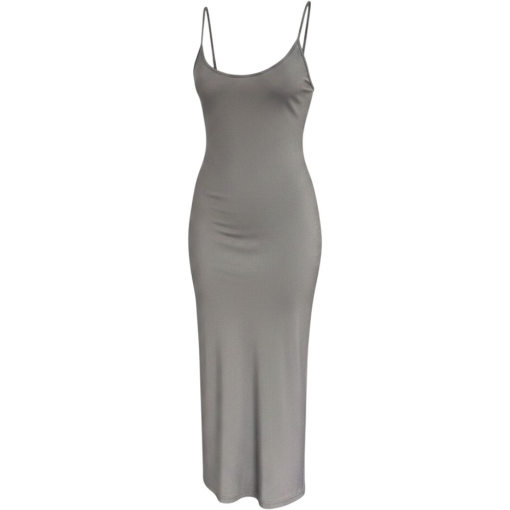 Clover Canyon Grey Spaghetti Strap Slip Midi Dress Womens Size Medium